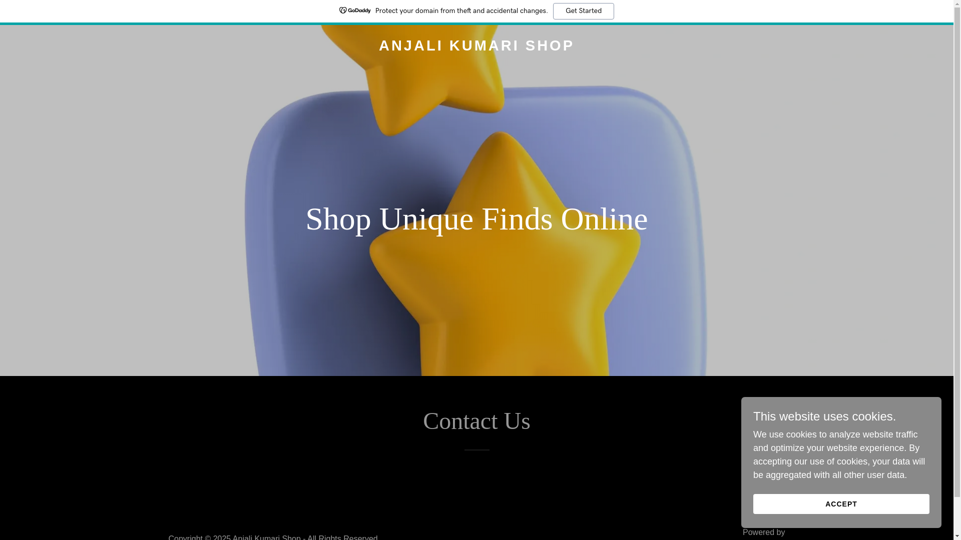website screenshot of https://anjalikumari.shop/