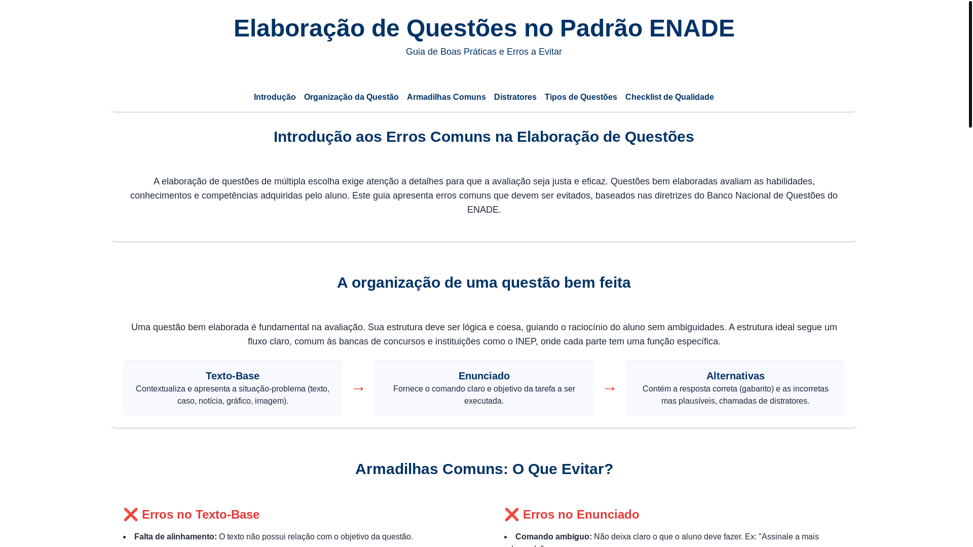 website screenshot of https://guiaquestoes.pages.dev/