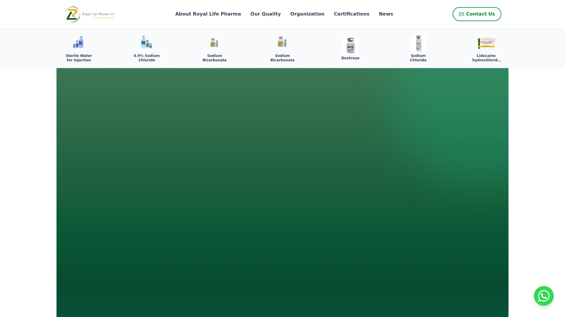 website screenshot of https://royalelifepharma-inc.com/