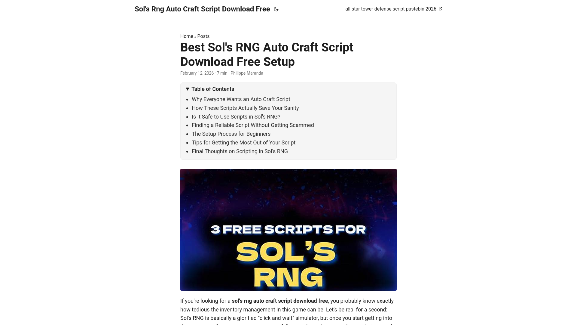website screenshot of https://sols-rng-auto-craft-script-download-free.pages.dev/