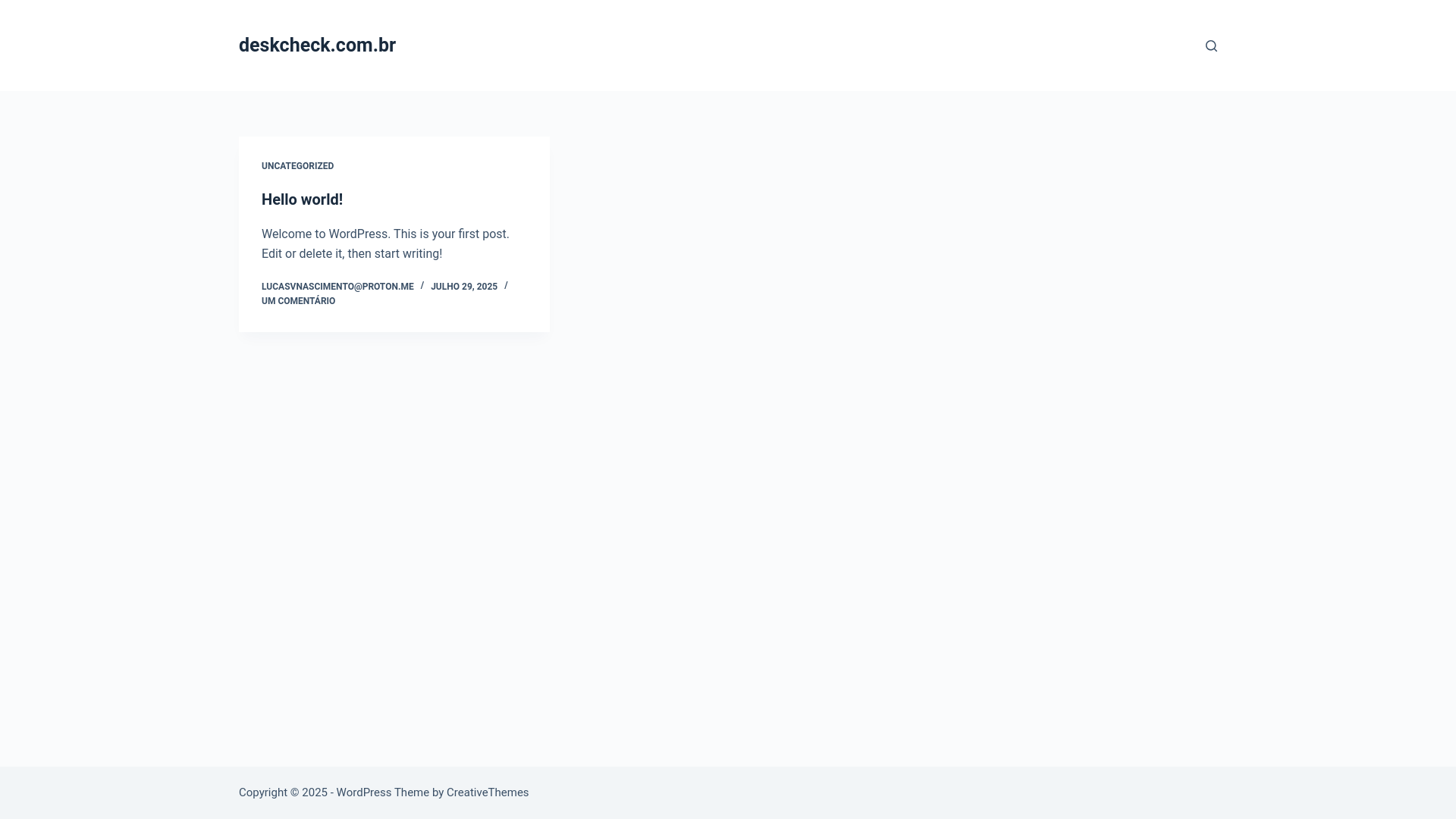 website screenshot of https://deskcheck.com.br/