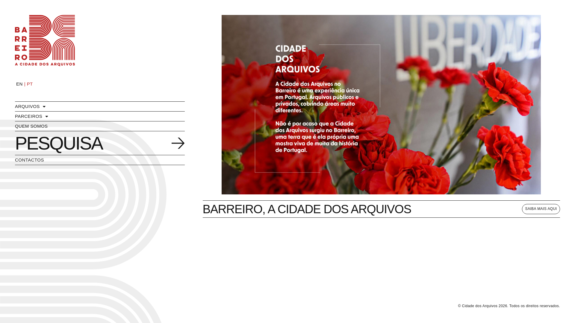 website screenshot of https://cidadedosarquivos.com/