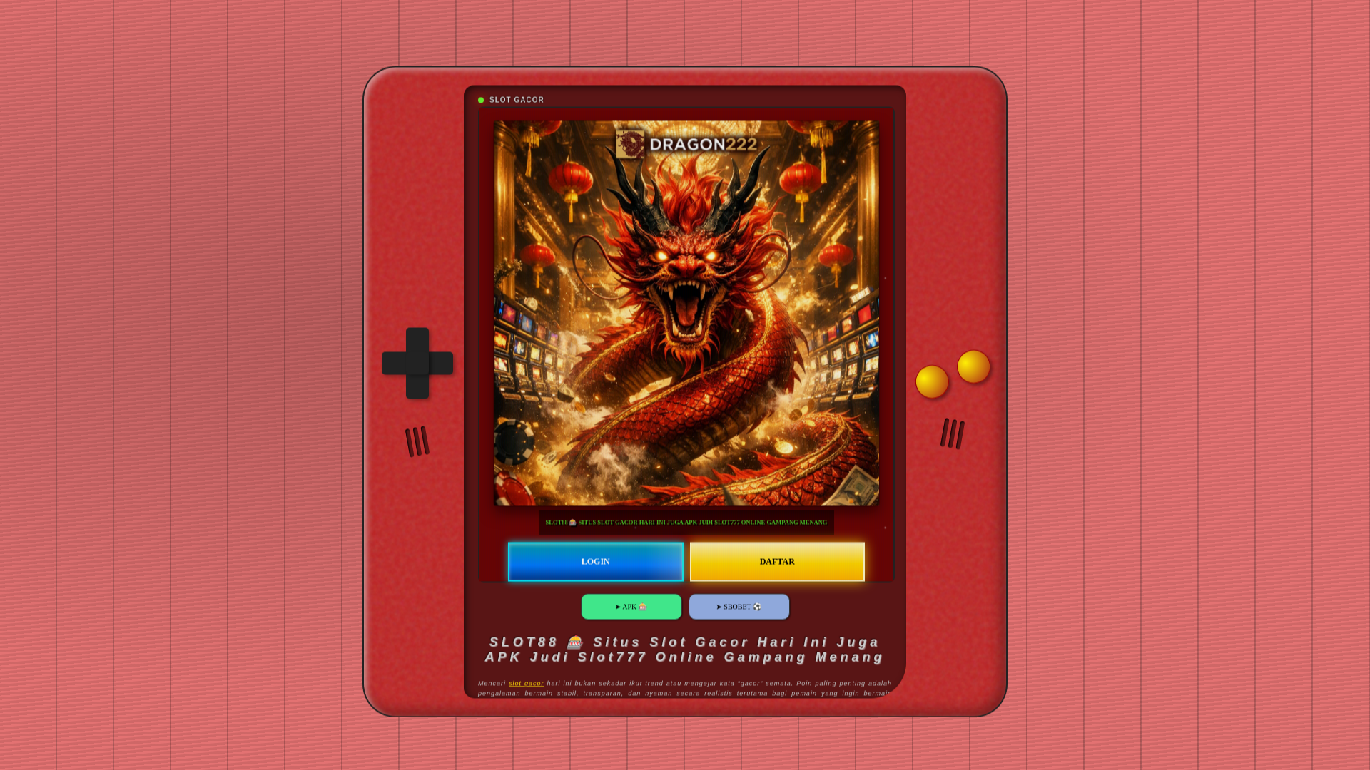 website screenshot of https://link-apk-slot88.pages.dev/