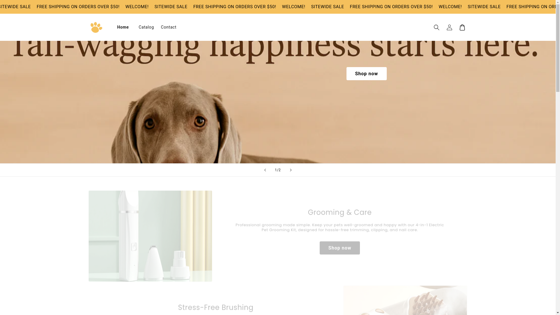 website screenshot of https://granddoggies.com/