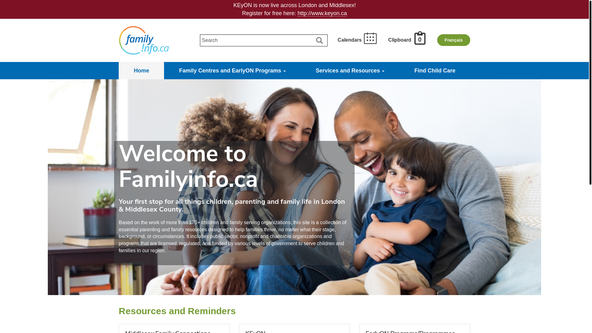 website screenshot of https://familyinfo.ca/en/