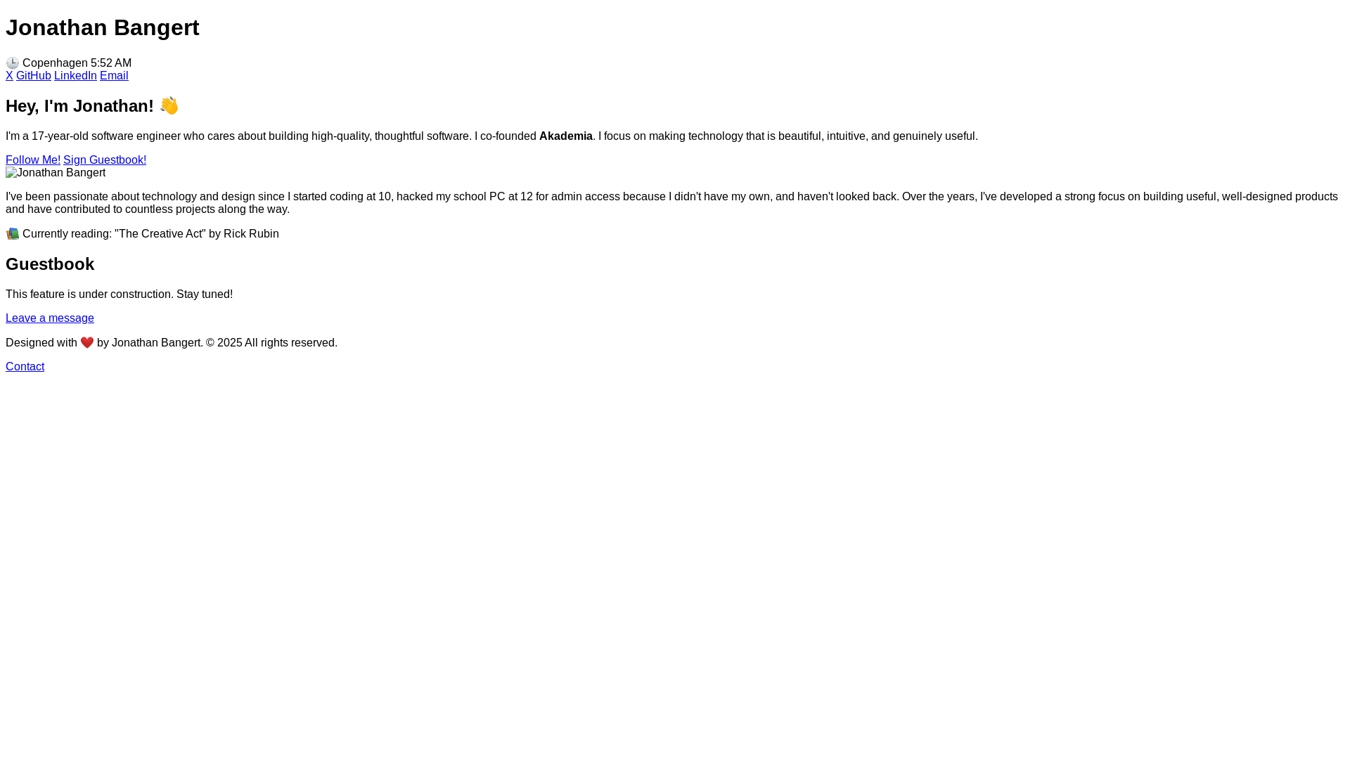 website screenshot of https://thagreatjoel.me/