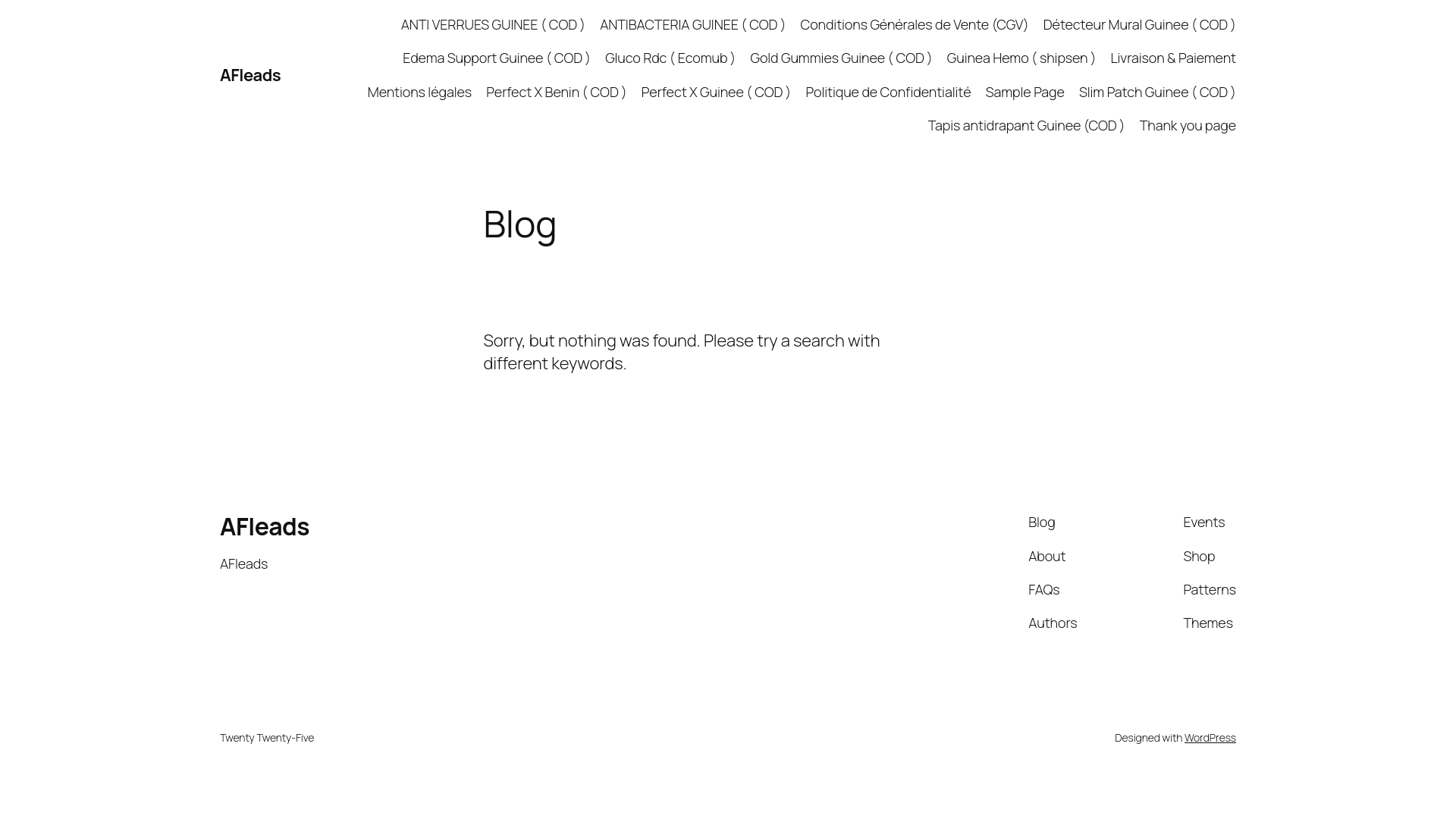 website screenshot of https://afleads.shop/