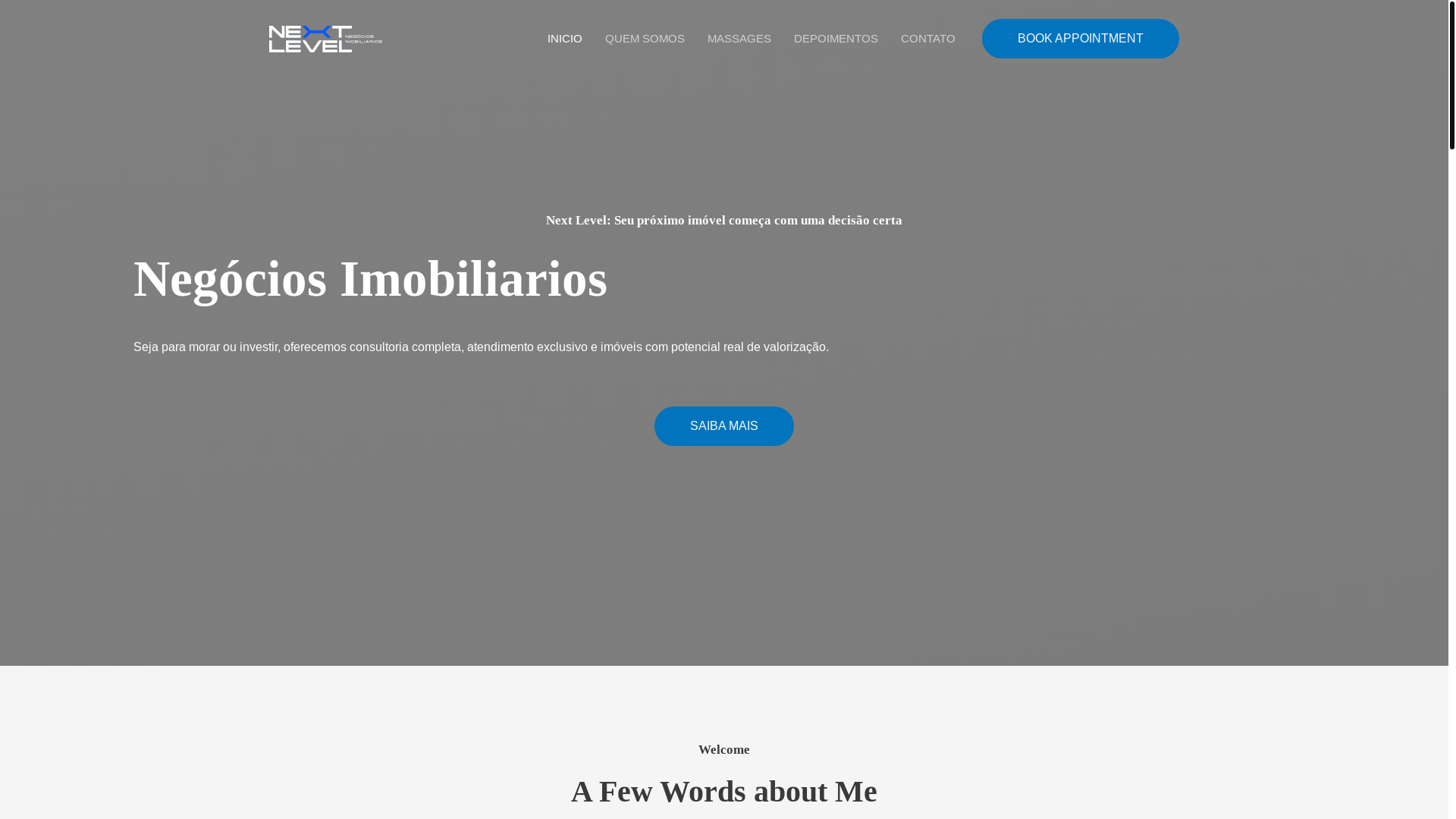 website screenshot of https://nextlevelimoveis.com.br/