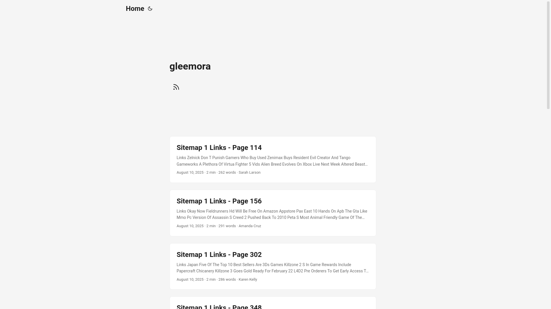 website screenshot of https://gleemora.pages.dev/