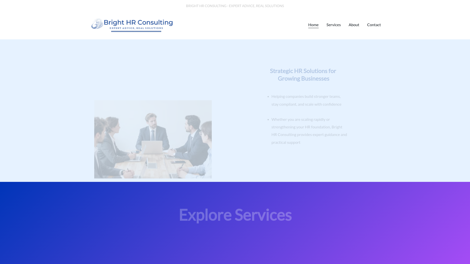 website screenshot of https://brighthrconsulting.co.uk/