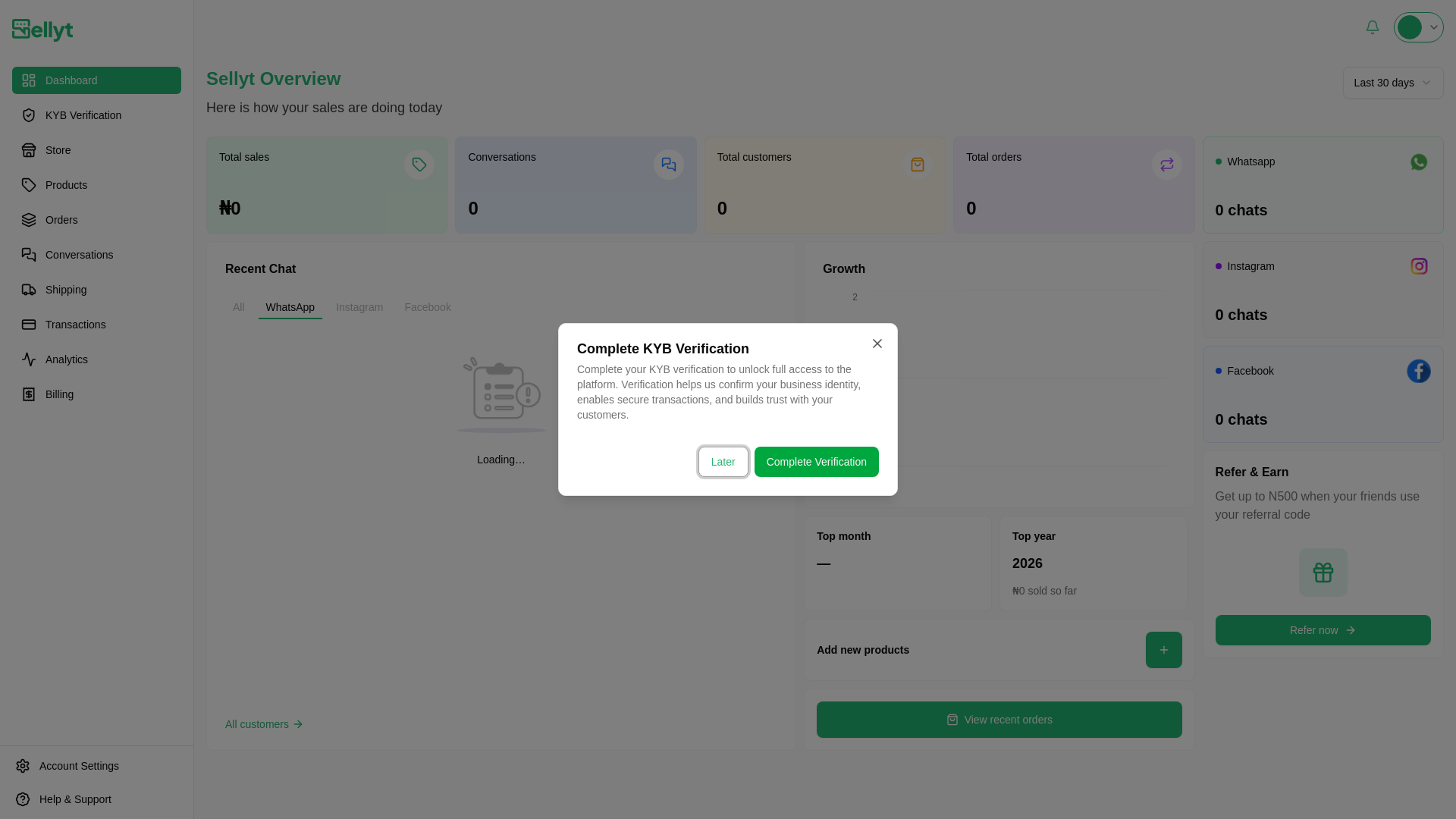 website screenshot of https://sellyt-webapplication.pages.dev/