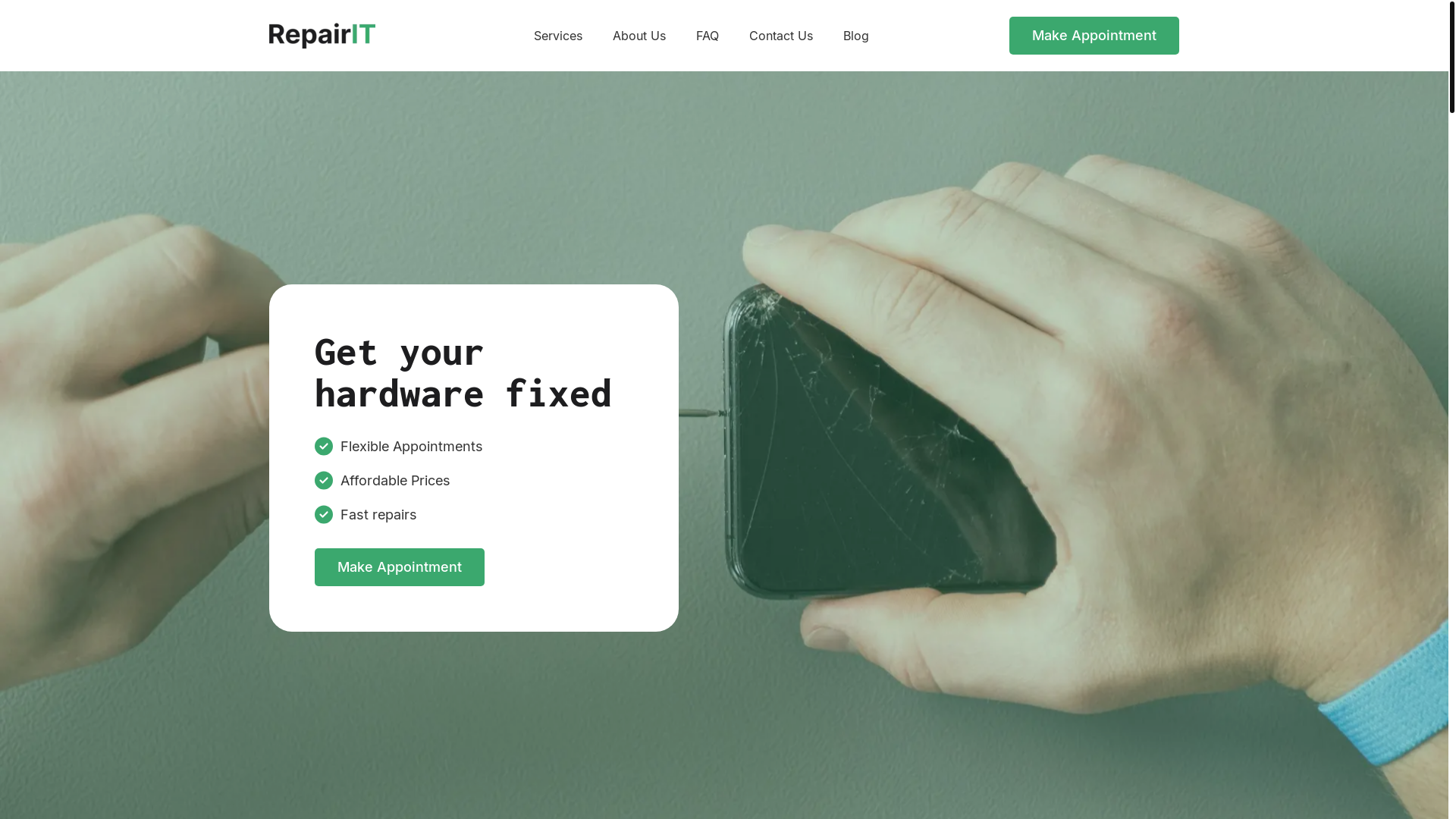 website screenshot of https://riddletech.co.ke/