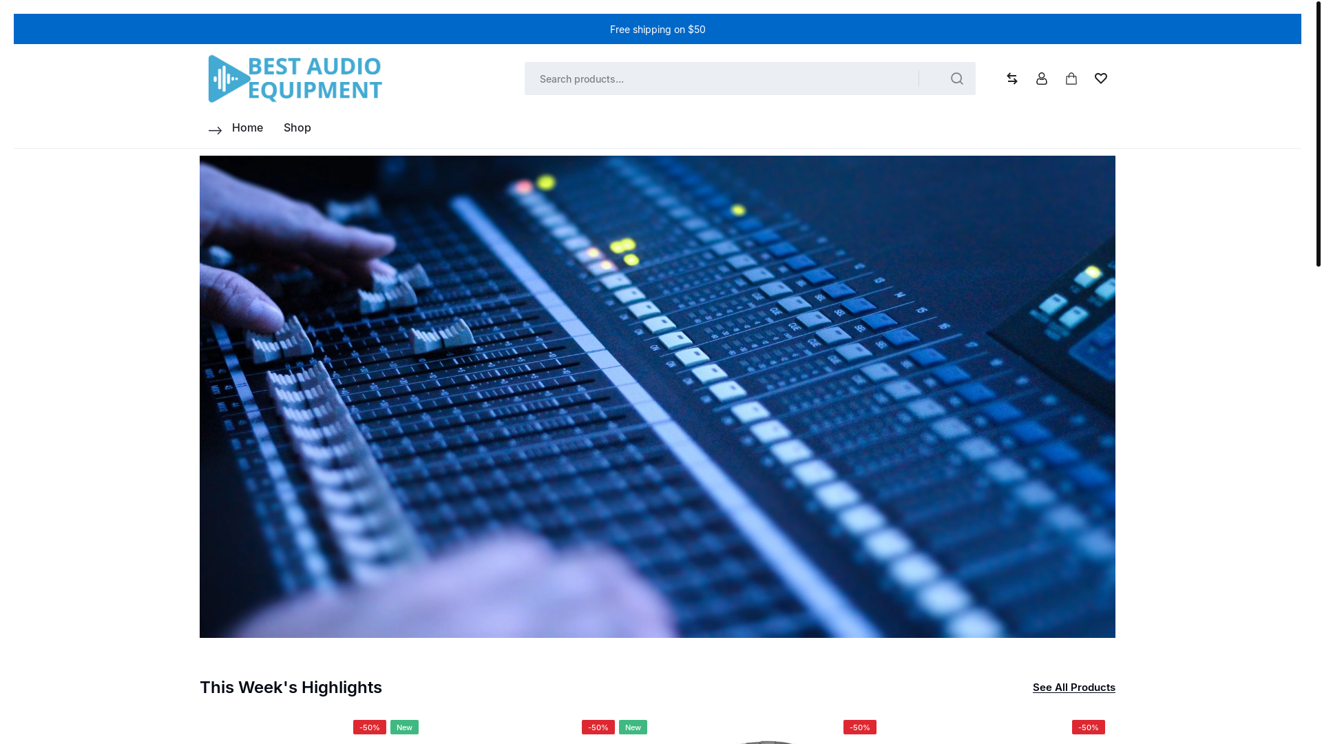website screenshot of https://goodmusicalgear.com/