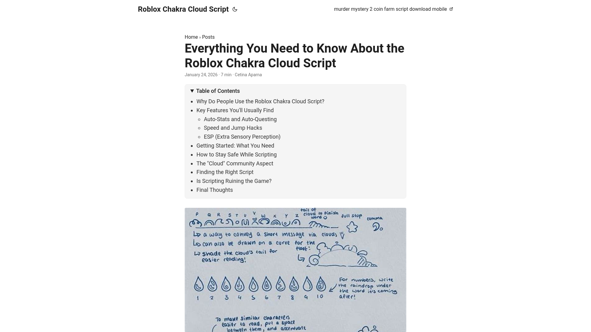 website screenshot of https://robloxchakracloudscript.pages.dev/