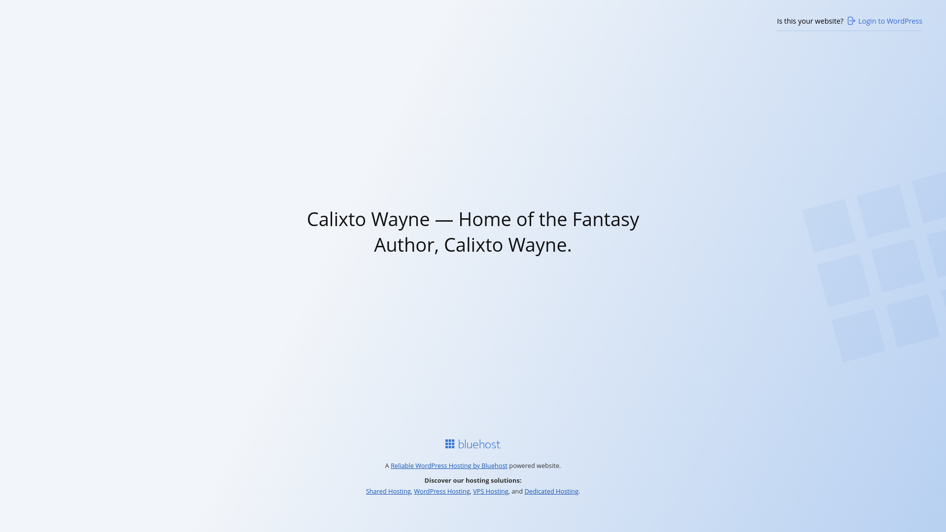 website screenshot of https://calixtowayne.com/