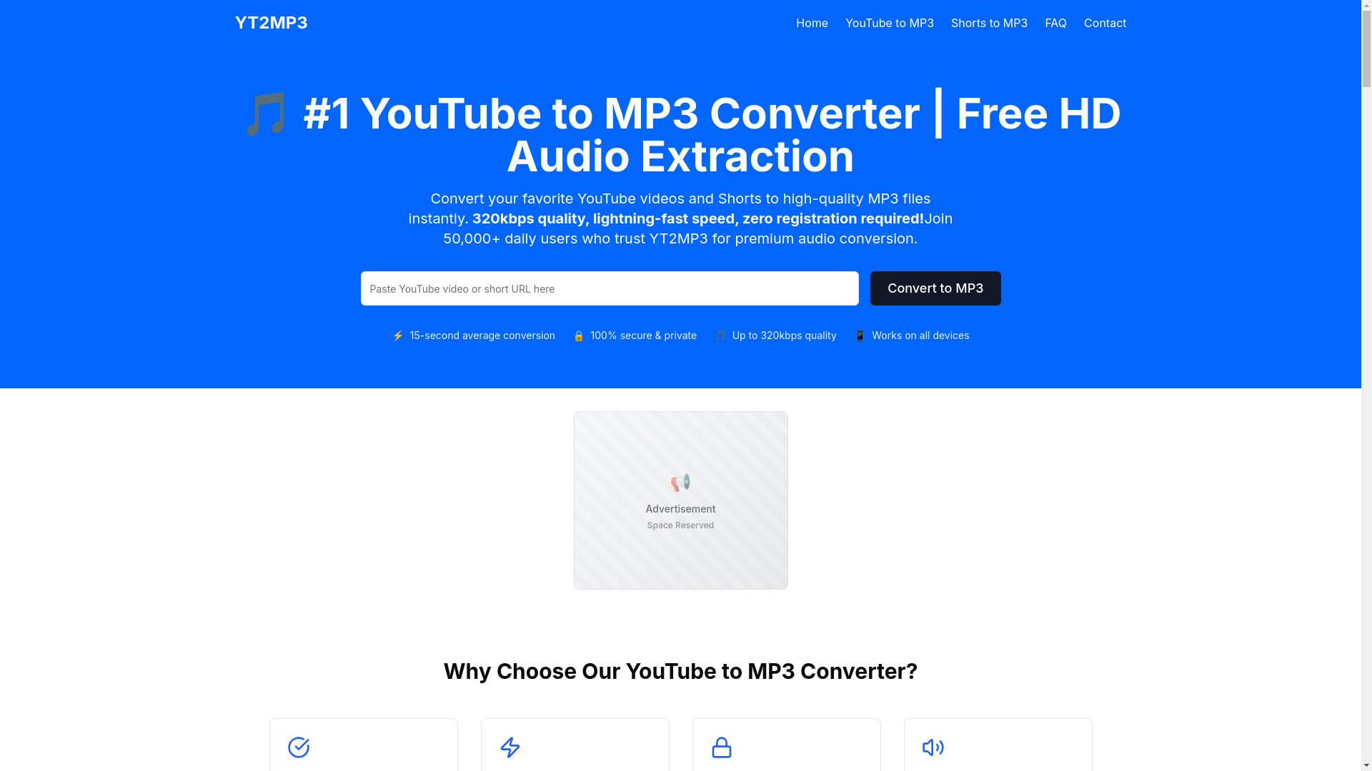 website screenshot of https://www.yt2mate.pro/