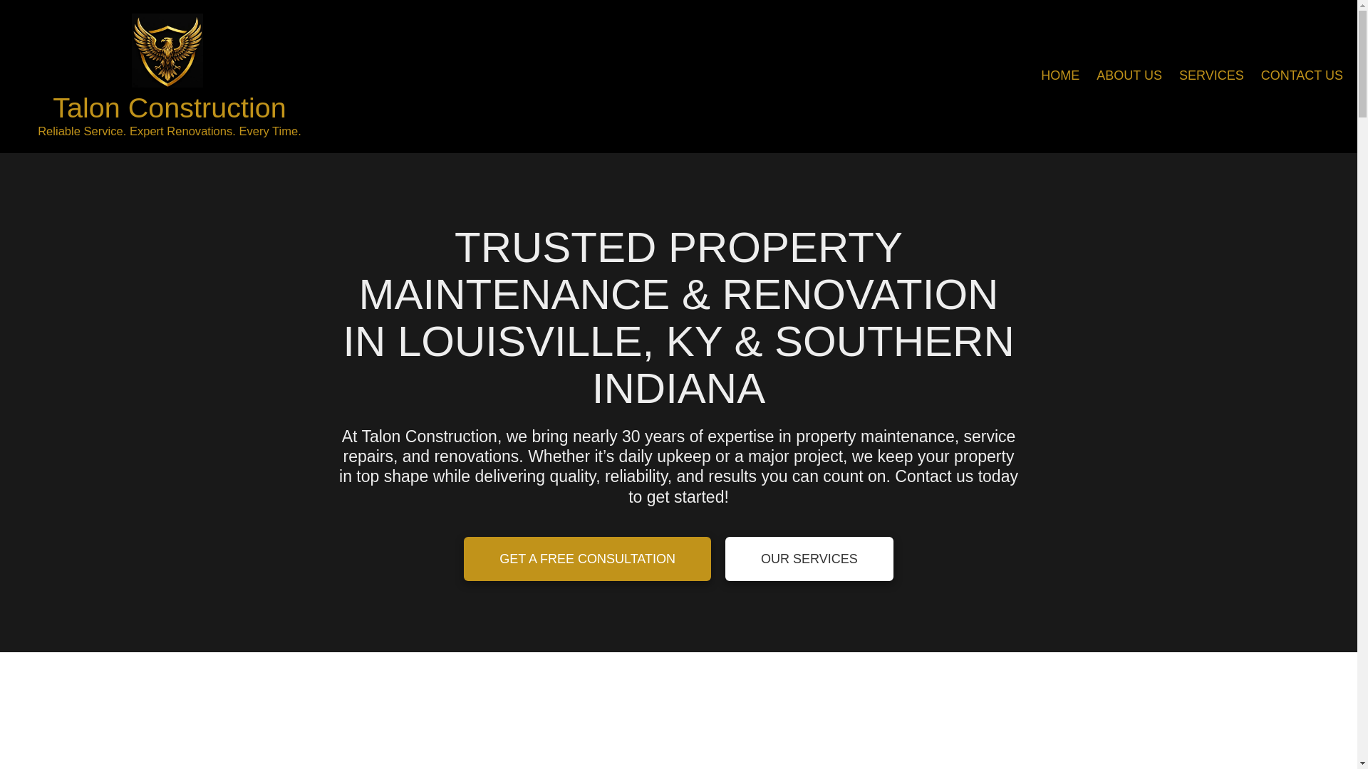 website screenshot of https://talonconstructionky.com/