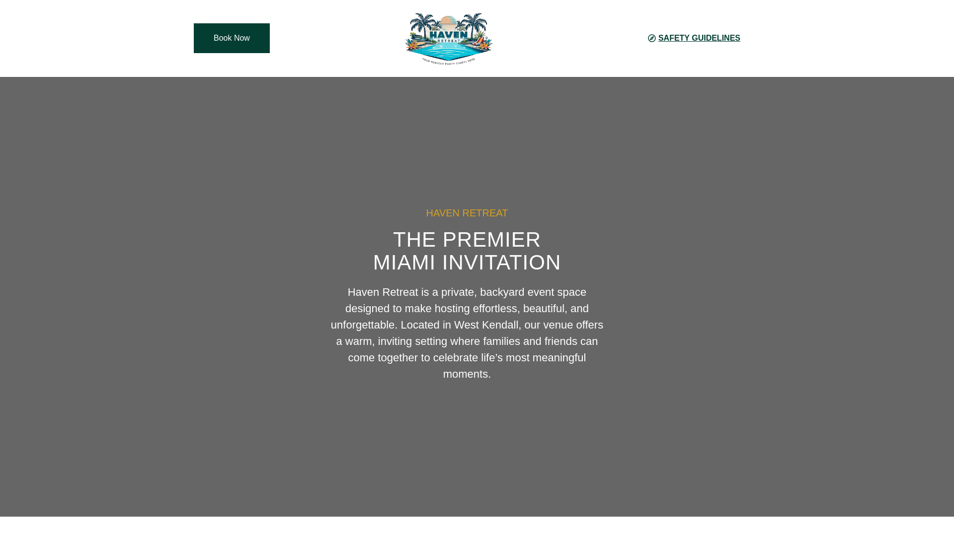website screenshot of https://havenretreatmiami.com