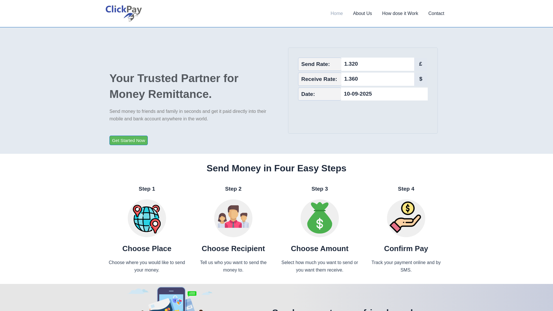 website screenshot of https://clickpaysltd.co.uk/