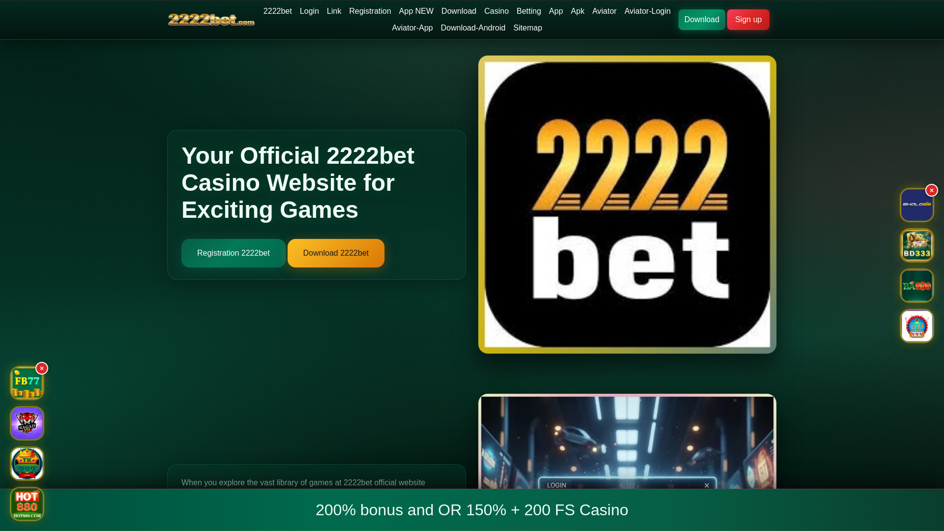 website screenshot of https://2222betshunno.com/