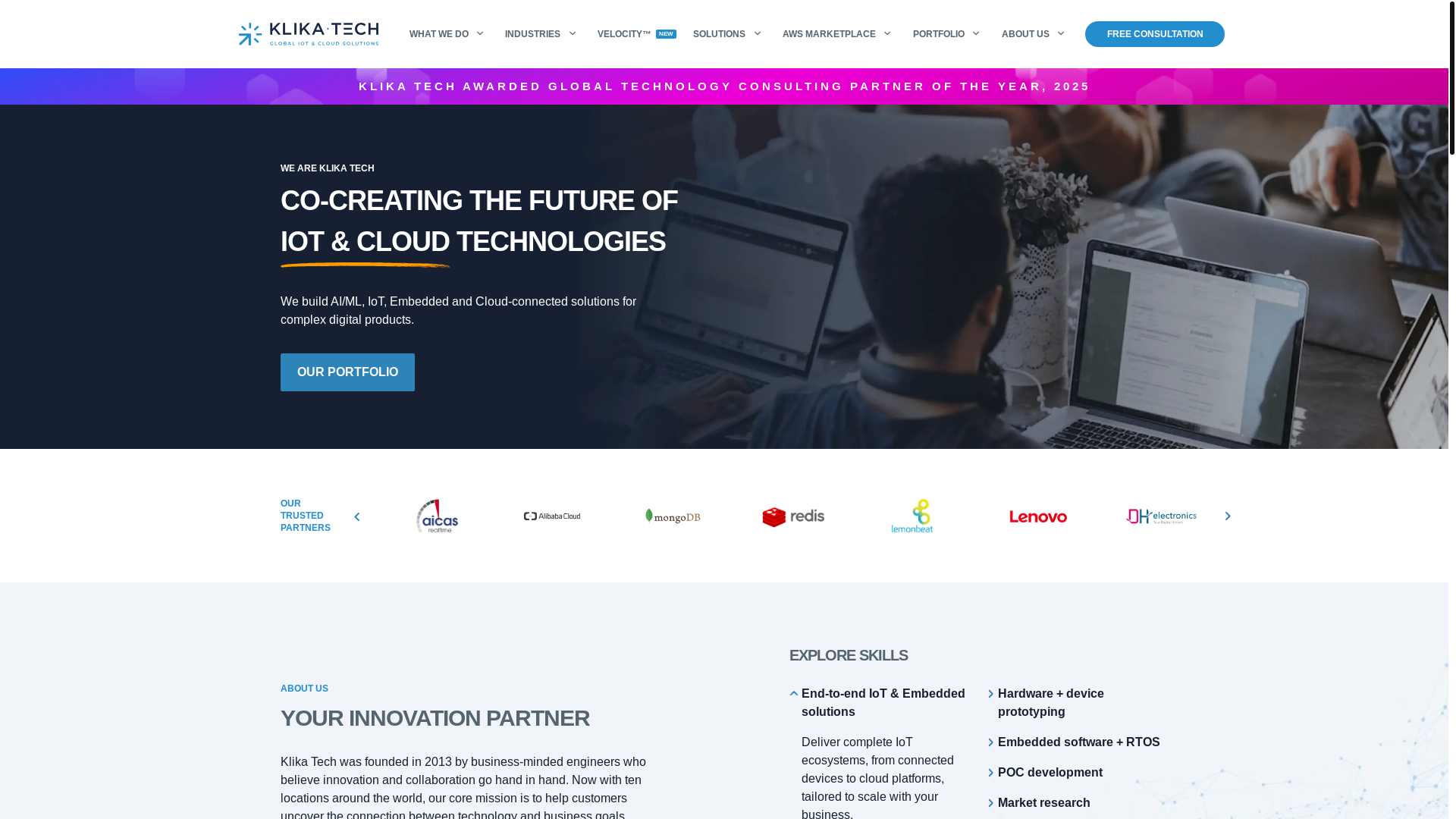 website screenshot of https://goklikatech.com/