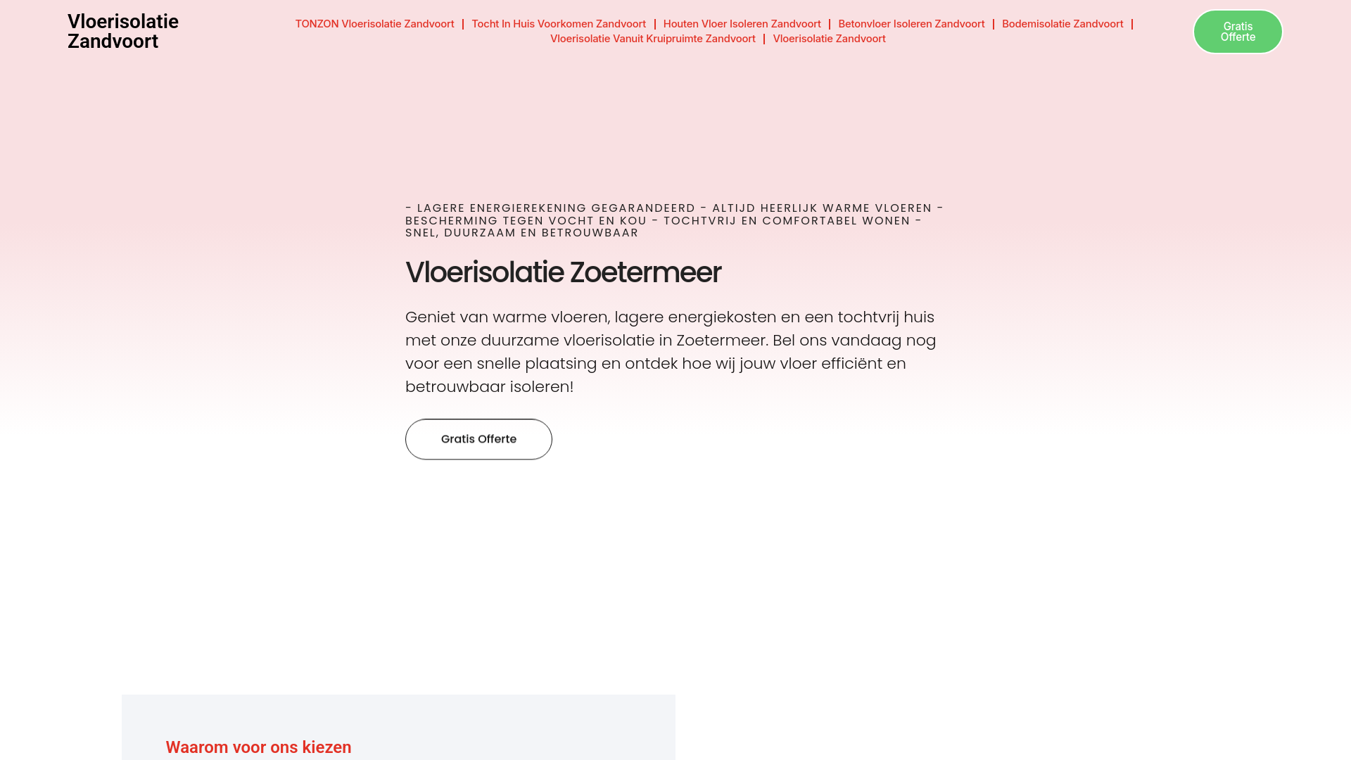 website screenshot of https://vloerisolatiezandvoort.com/