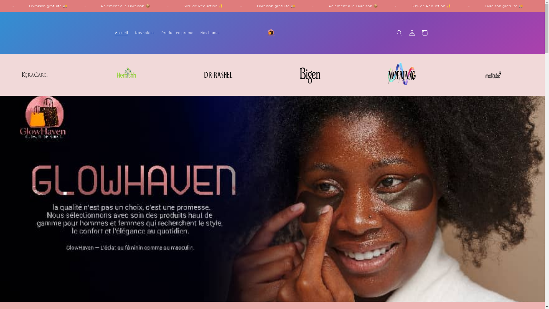 website screenshot of https://glowhaven.fit/