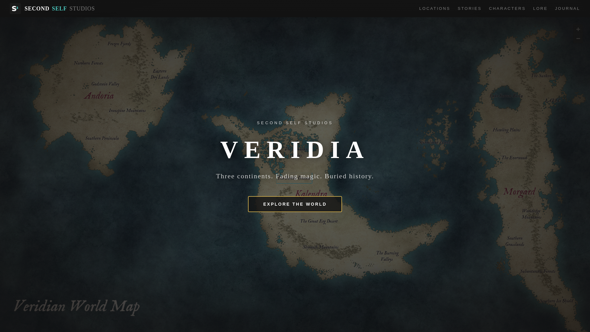 website screenshot of https://secondselfstudios.com