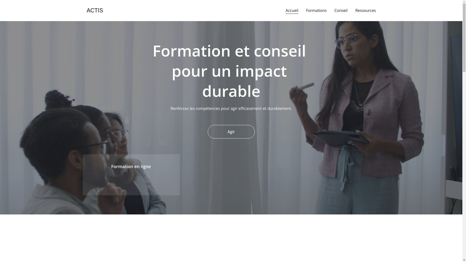 website screenshot of https://actis-sn.com/
