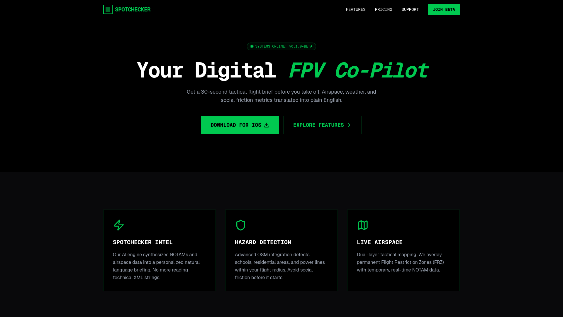 website screenshot of https://quickspotcheck.com/