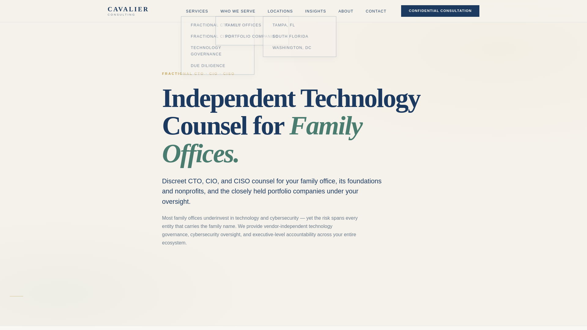 website screenshot of https://cavalier-consulting-new.pages.dev/