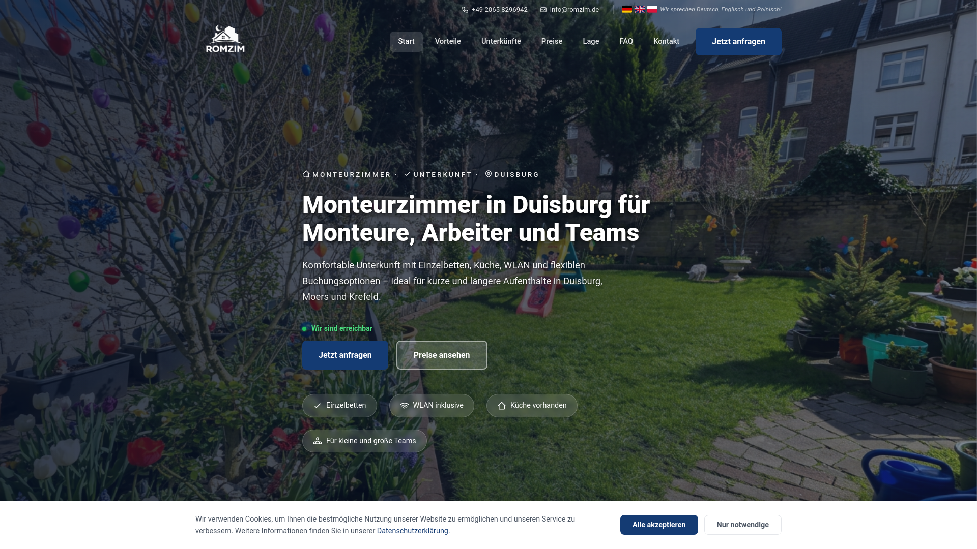 website screenshot of https://romzim.de/