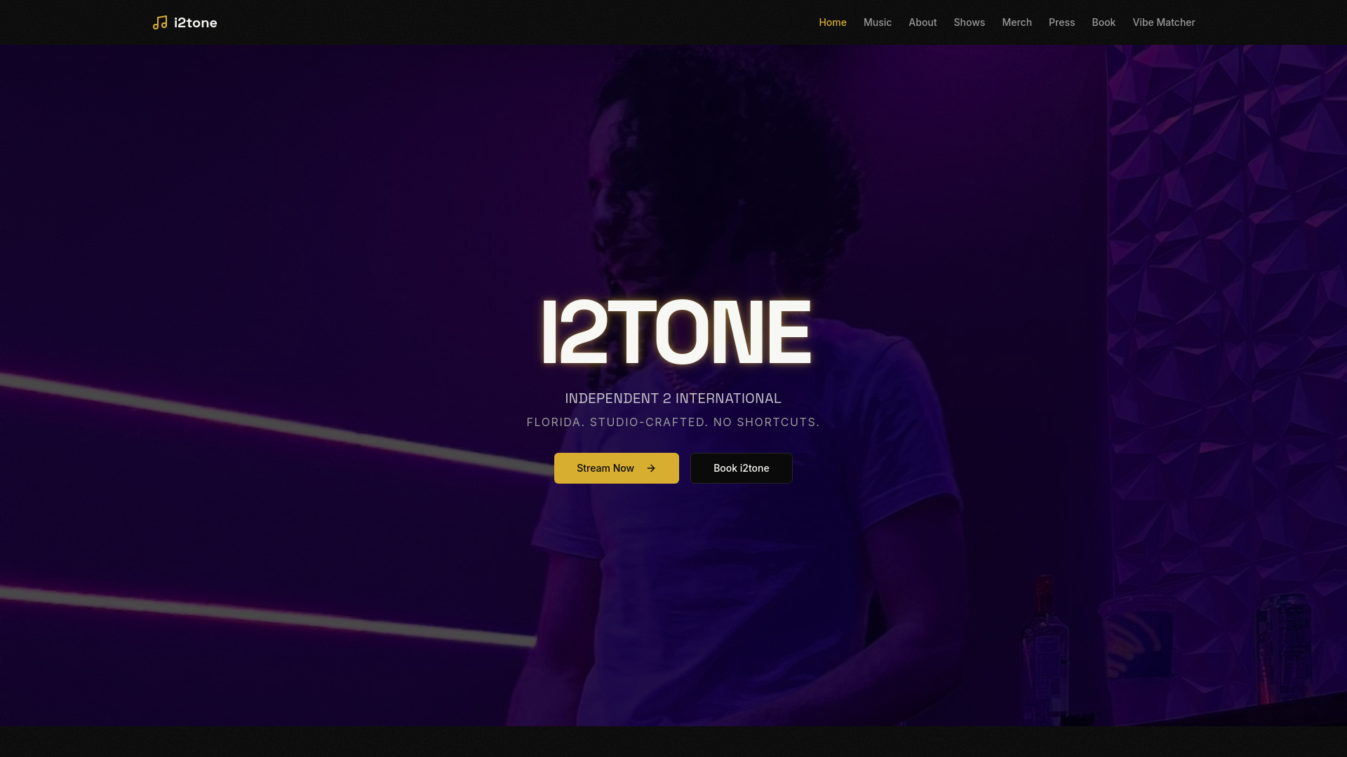 website screenshot of https://i2tone.com/