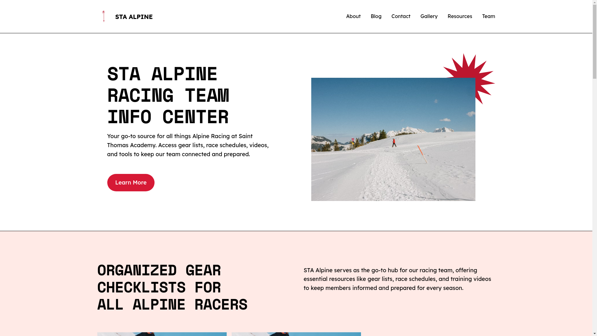 website screenshot of https://cadetsalpine.com/