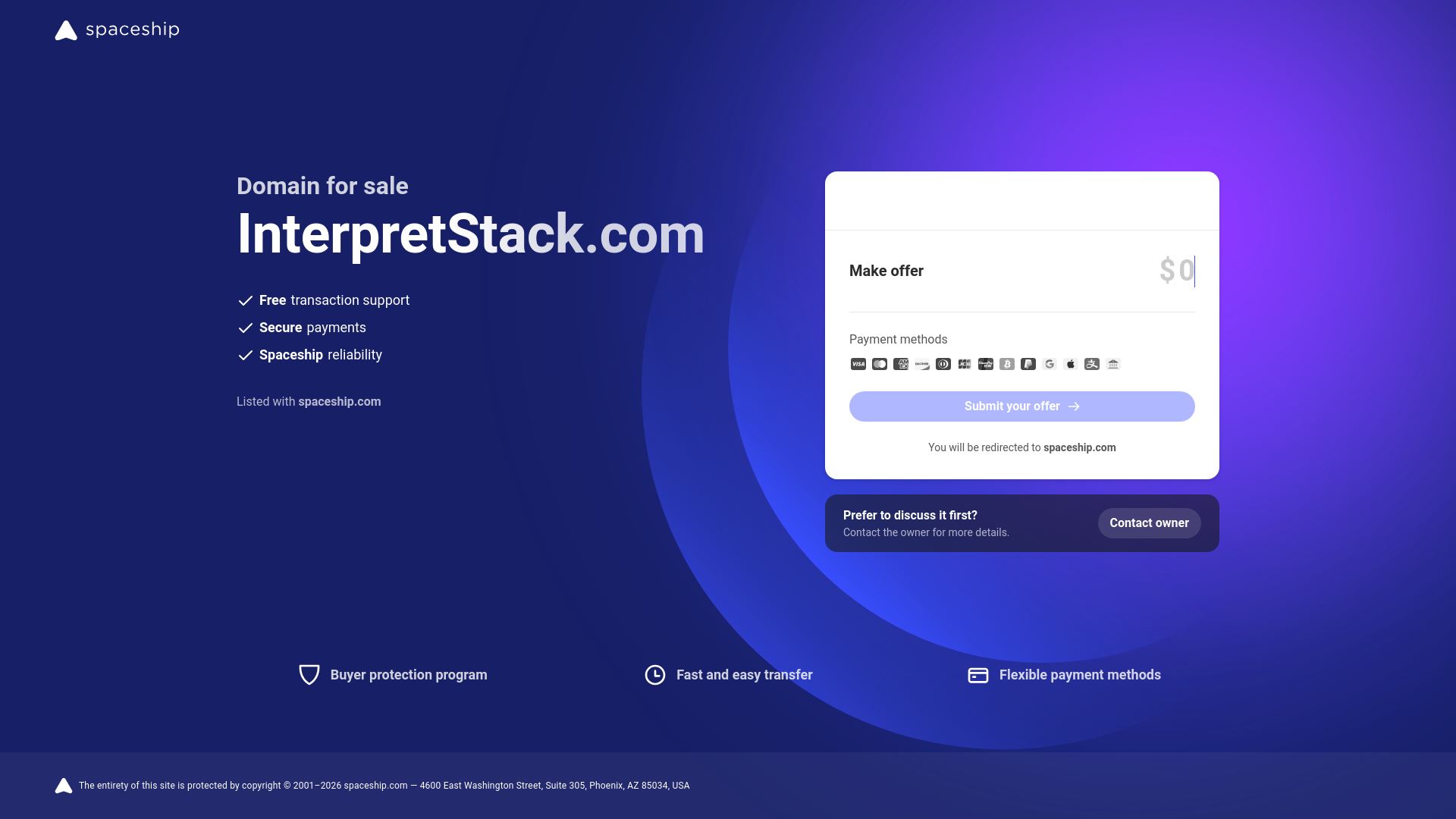 website screenshot of https://interpretstack.com/