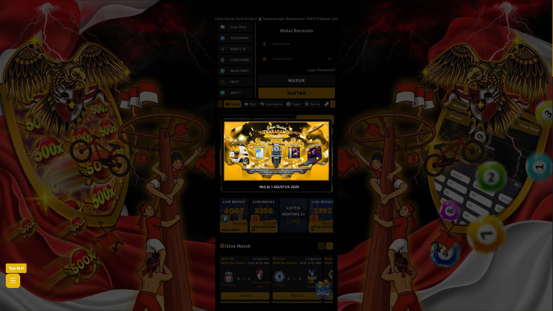 website screenshot of https://menarapiza21.com/
