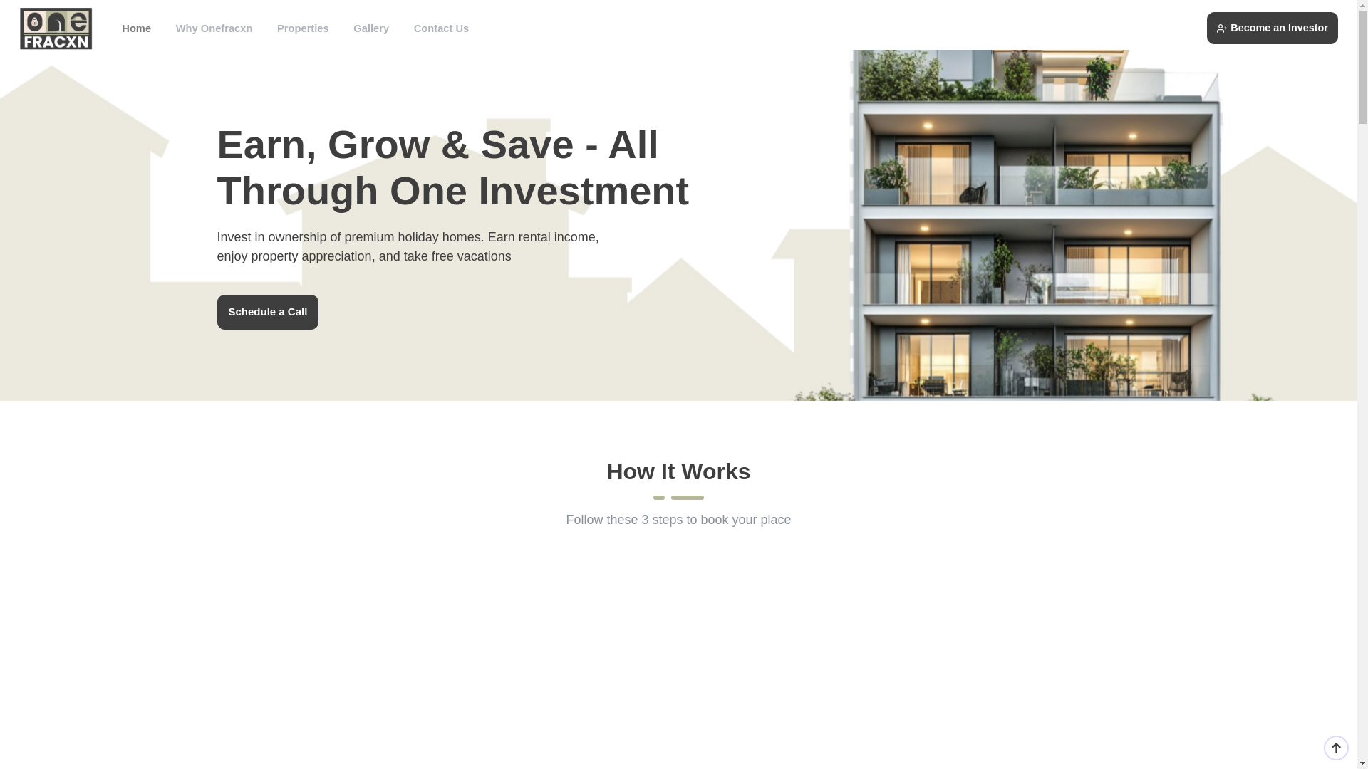 website screenshot of https://onefracxn.in/
