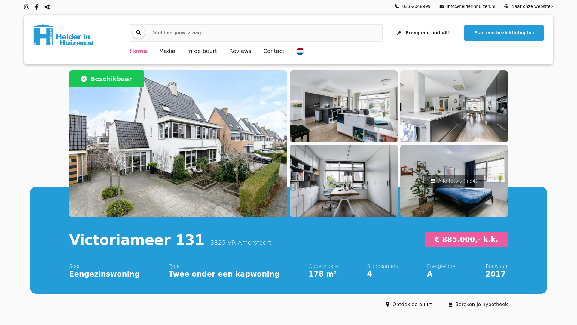 website screenshot of https://victoriameer131.nl/
