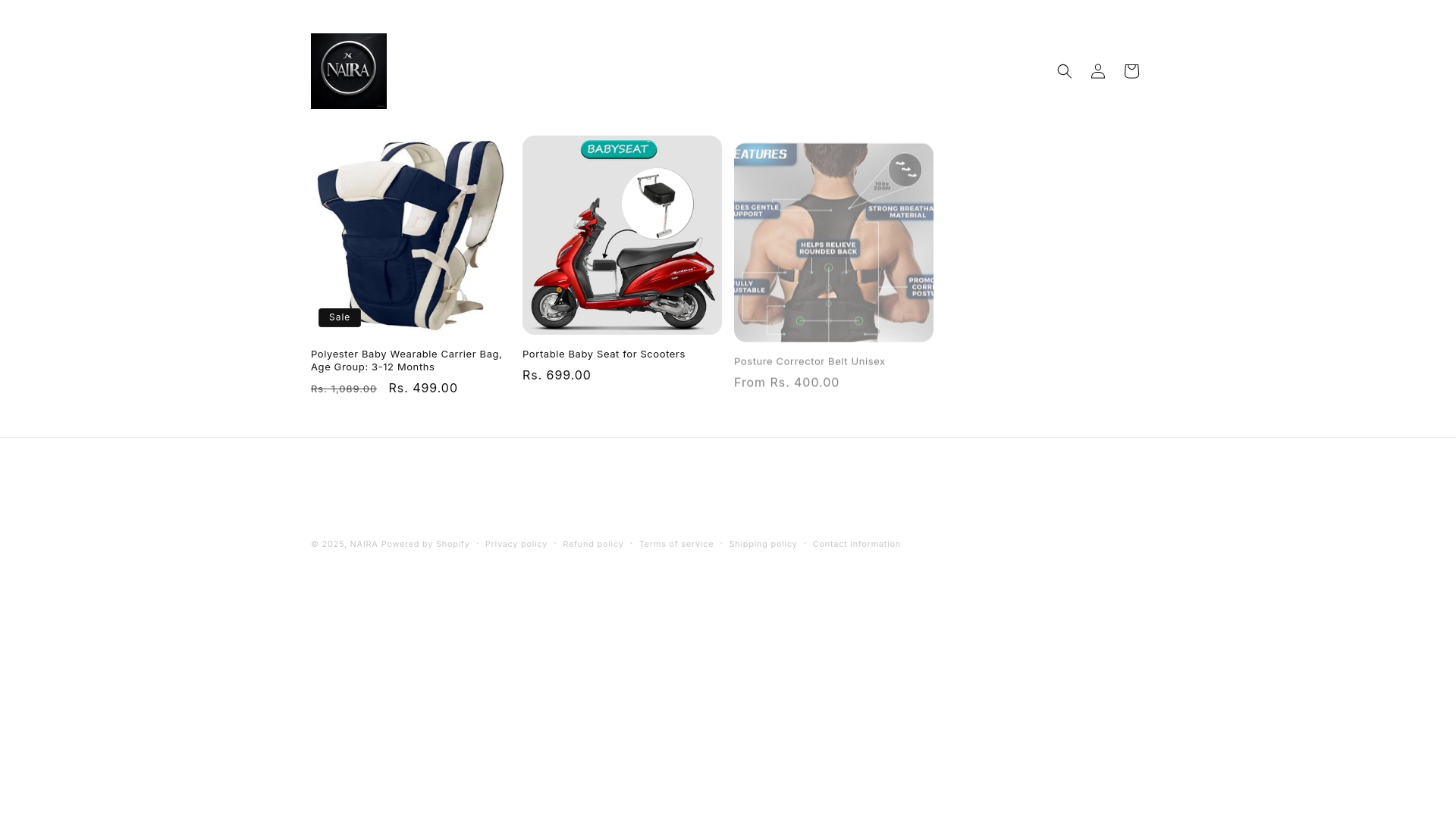 website screenshot of https://nairapro.in/
