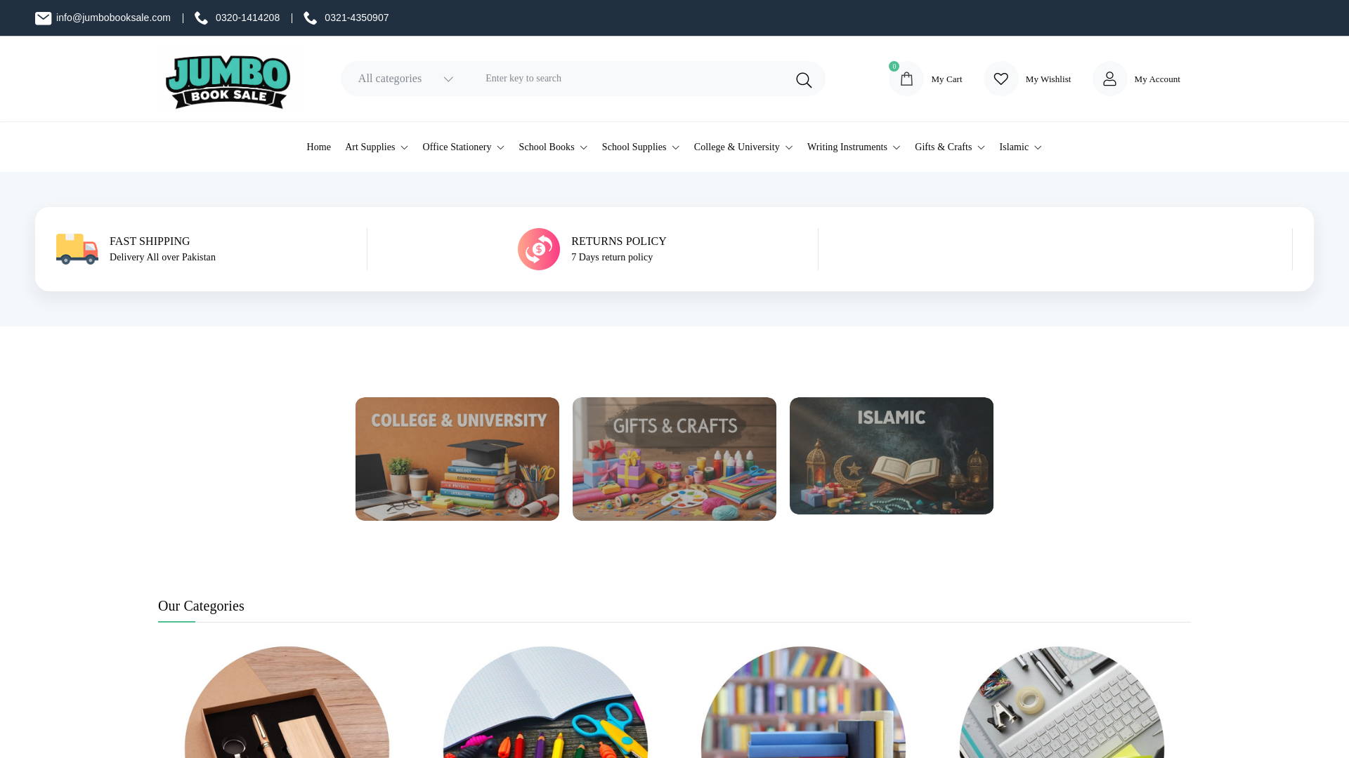 website screenshot of https://jumbobooksale.com/