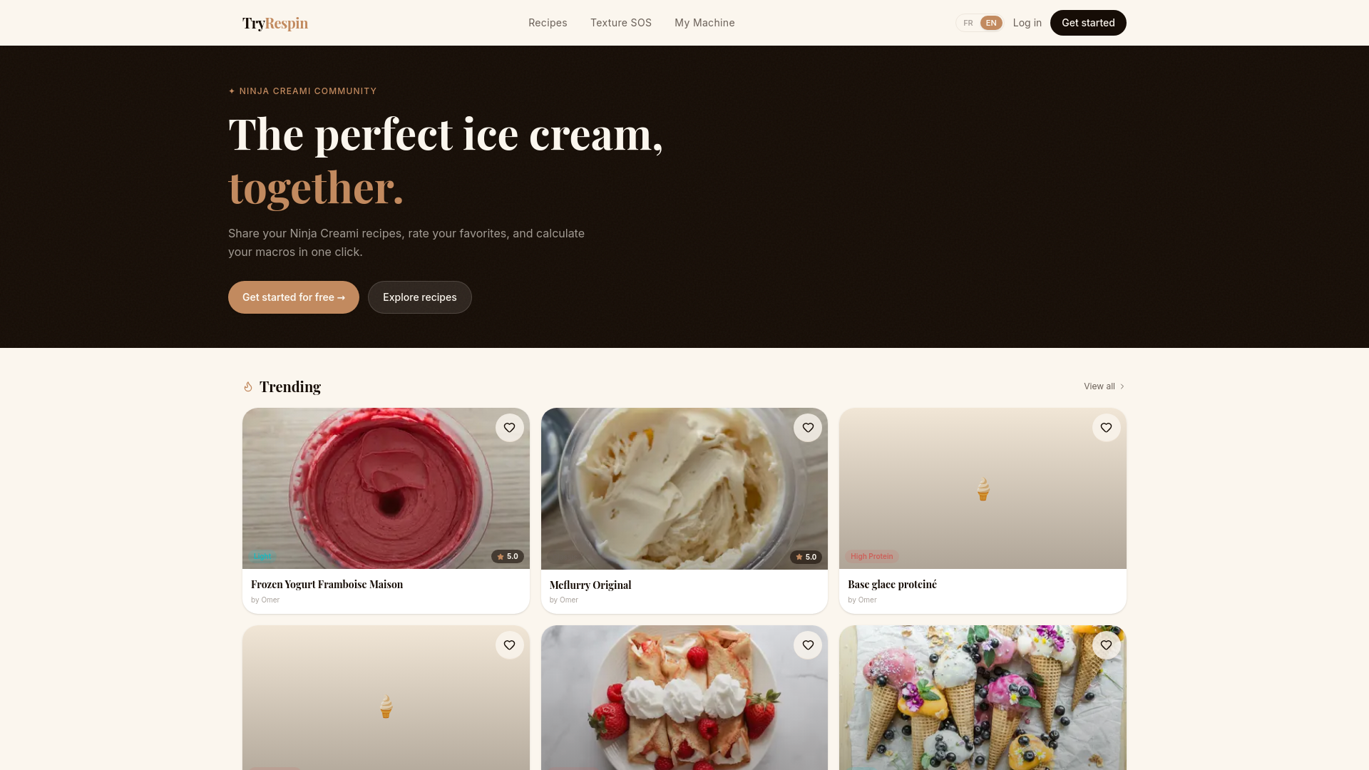 website screenshot of https://tryrespin.app/
