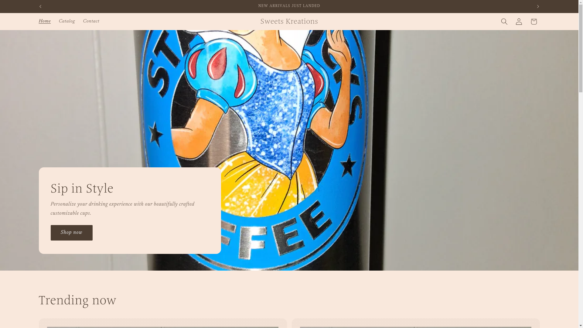 website screenshot of https://sweetskreations.shop/