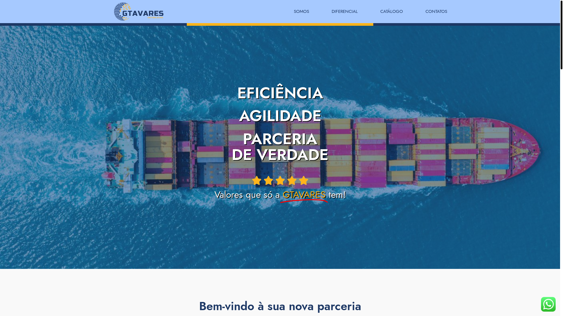 website screenshot of https://gtavaresdistribuidora.com.br/