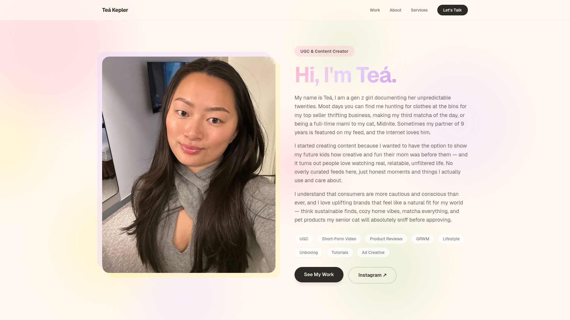 website screenshot of https://teakepler.com/