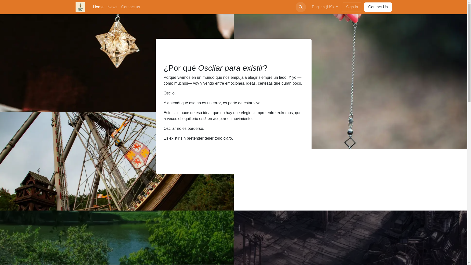 website screenshot of https://oscilarparaexistir.com/