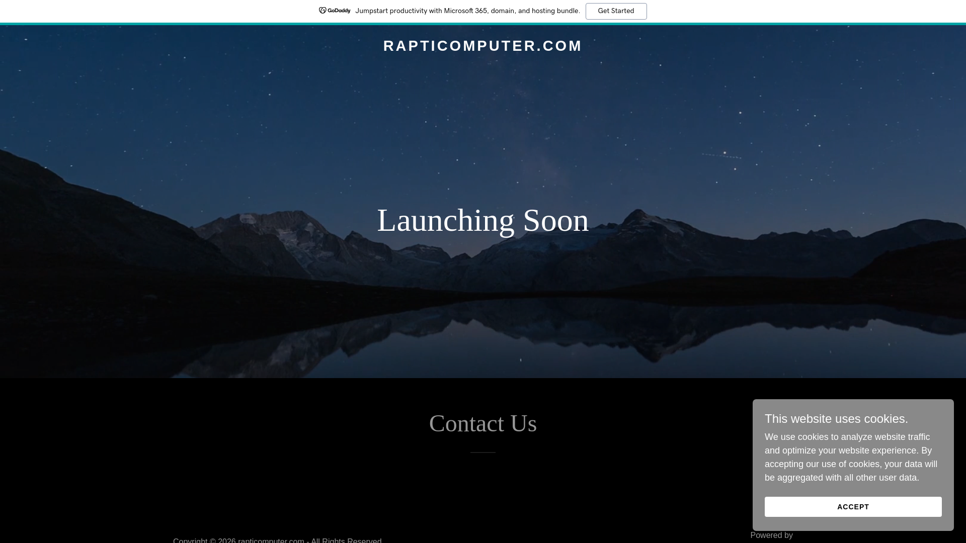 website screenshot of https://rapticomputer.com/