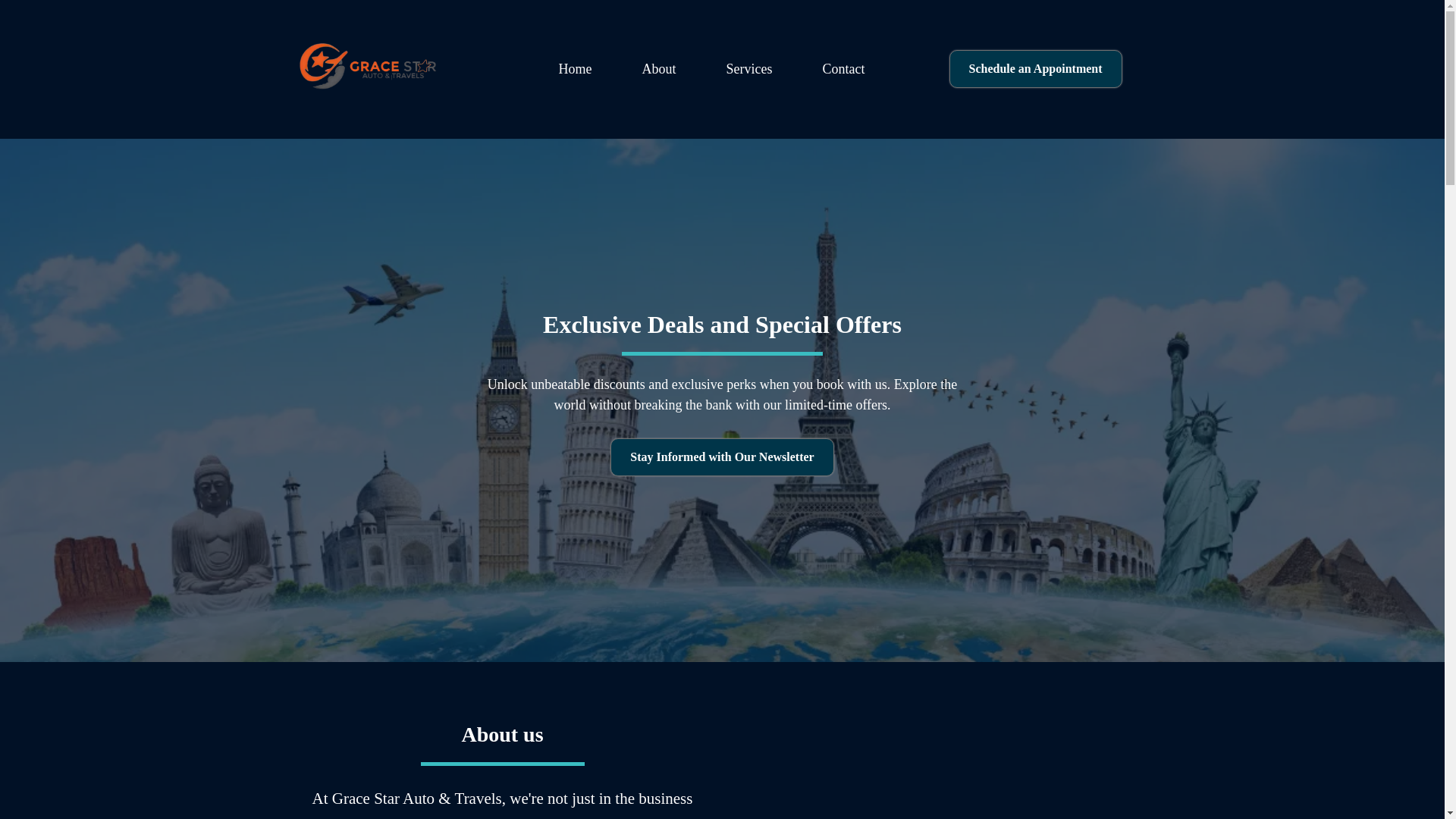website screenshot of https://gsautotravel.com/