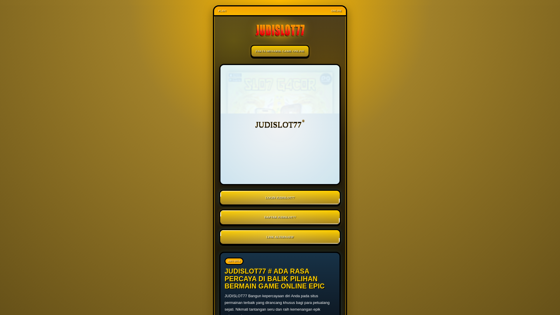 website screenshot of https://game-judislot77.pages.dev/