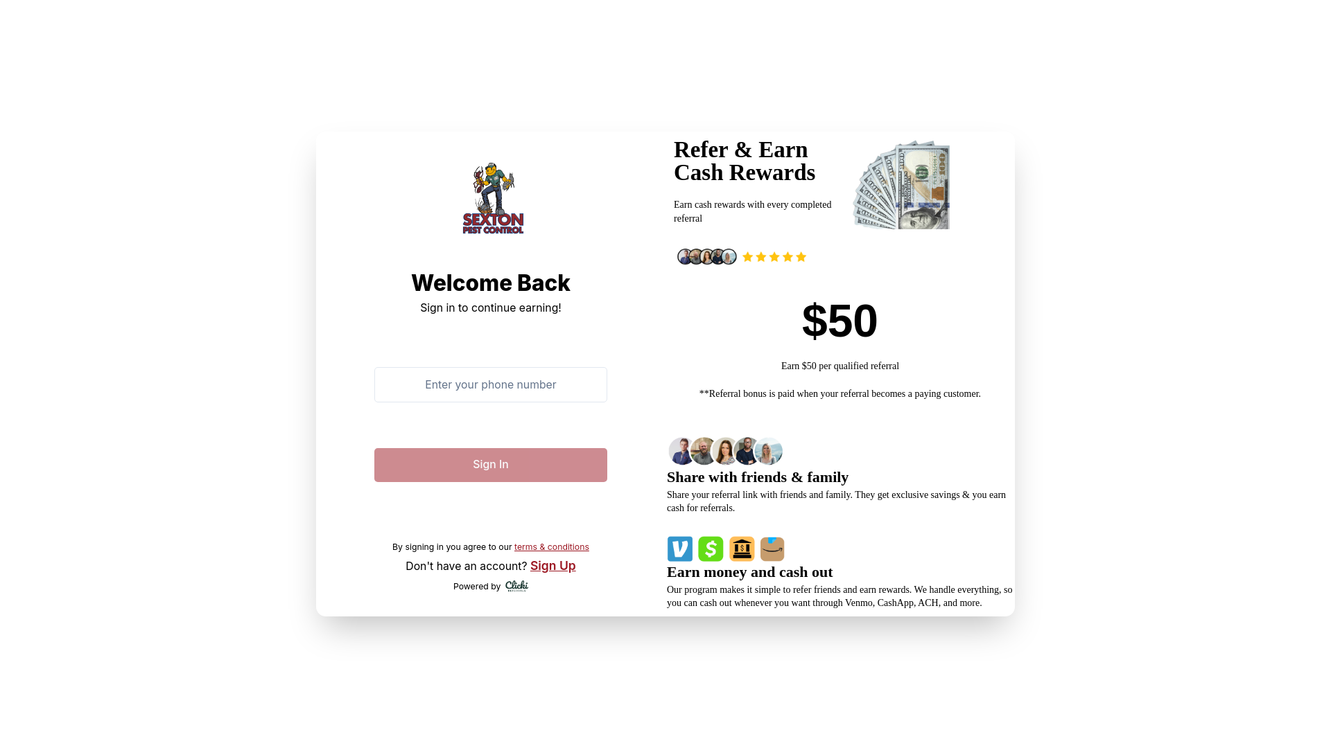 website screenshot of https://refersextonpestcontrol.com