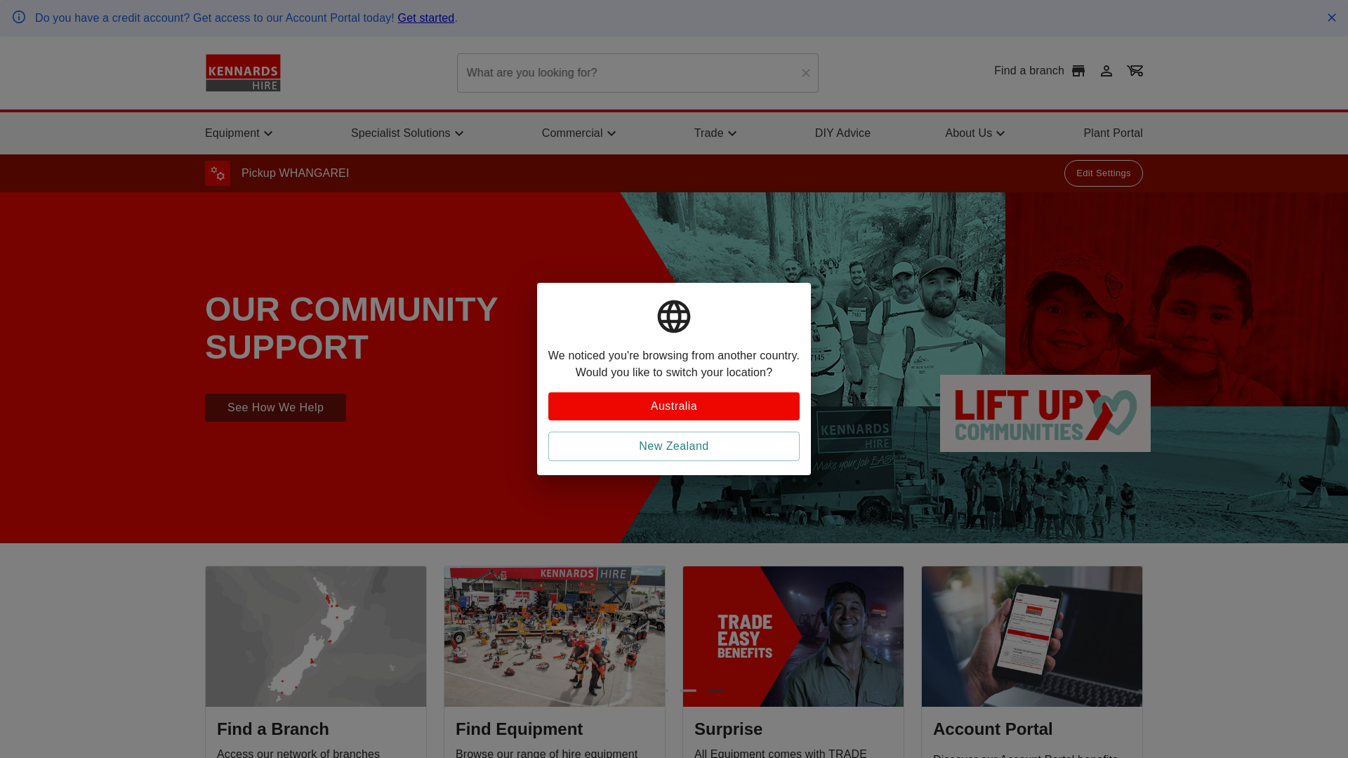 website screenshot of https://kennardshire.nz/